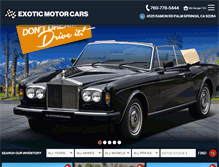 Tablet Screenshot of exoticmotorcars.com